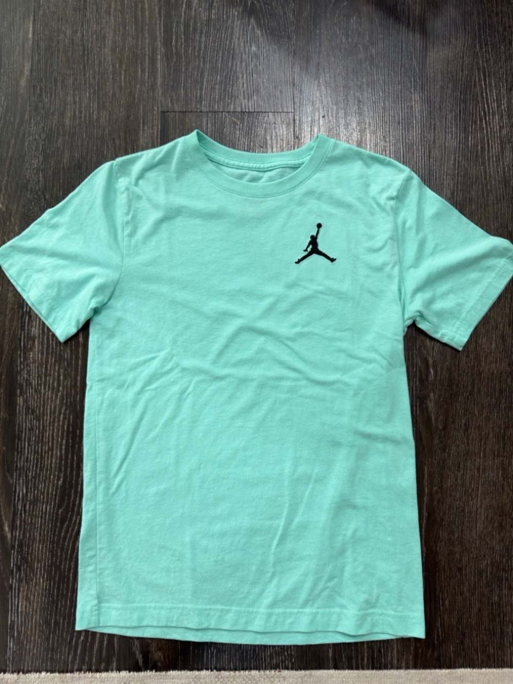 Jordan Mint Green Short Sleeve Crew Tee with Black Jumpman